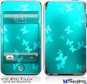 iPod Touch 2G & 3G Skin - Bokeh Butterflies Neon Teal