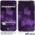 iPod Touch 2G & 3G Skin - Bokeh Hearts Purple