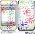 iPod Touch 2G & 3G Skin - Kearas Flowers on White
