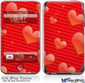 iPod Touch 2G & 3G Skin - Glass Hearts Red