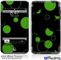 iPod Touch 2G & 3G Skin - Lots of Dots Green on Black
