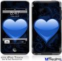 iPod Touch 2G & 3G Skin - Glass Heart Grunge Blue