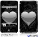 iPod Touch 2G & 3G Skin - Glass Heart Grunge Gray