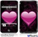iPod Touch 2G & 3G Skin - Glass Heart Grunge Hot Pink