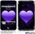 iPod Touch 2G & 3G Skin - Glass Heart Grunge Purple