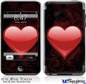 iPod Touch 2G & 3G Skin - Glass Heart Grunge Red