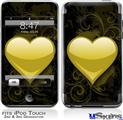 iPod Touch 2G & 3G Skin - Glass Heart Grunge Yellow