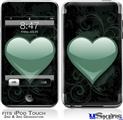iPod Touch 2G & 3G Skin - Glass Heart Seafoam Green