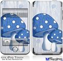 iPod Touch 2G & 3G Skin - Mushrooms Blue