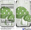 iPod Touch 2G & 3G Skin - Mushrooms Green