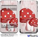iPod Touch 2G & 3G Skin - Mushrooms Red