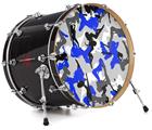 Vinyl Decal Skin Wrap for 20" Bass Kick Drum Head Sexy Girl Silhouette Camo Blue - DRUM HEAD NOT INCLUDED