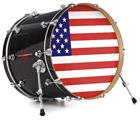 Vinyl Decal Skin Wrap for 20" Bass Kick Drum Head USA American Flag 01 - DRUM HEAD NOT INCLUDED