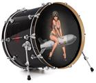 Vinyl Decal Skin Wrap for 20" Bass Kick Drum Head Missle Army Pinup Girl - DRUM HEAD NOT INCLUDED