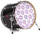 Vinyl Decal Skin Wrap for 20" Bass Kick Drum Head Purple Lips - DRUM HEAD NOT INCLUDED