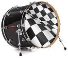 Vinyl Decal Skin Wrap for 20" Bass Kick Drum Head Checkered Flag - DRUM HEAD NOT INCLUDED