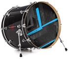 Vinyl Decal Skin Wrap for 20" Bass Kick Drum Head Baja 0004 Blue Medium - DRUM HEAD NOT INCLUDED