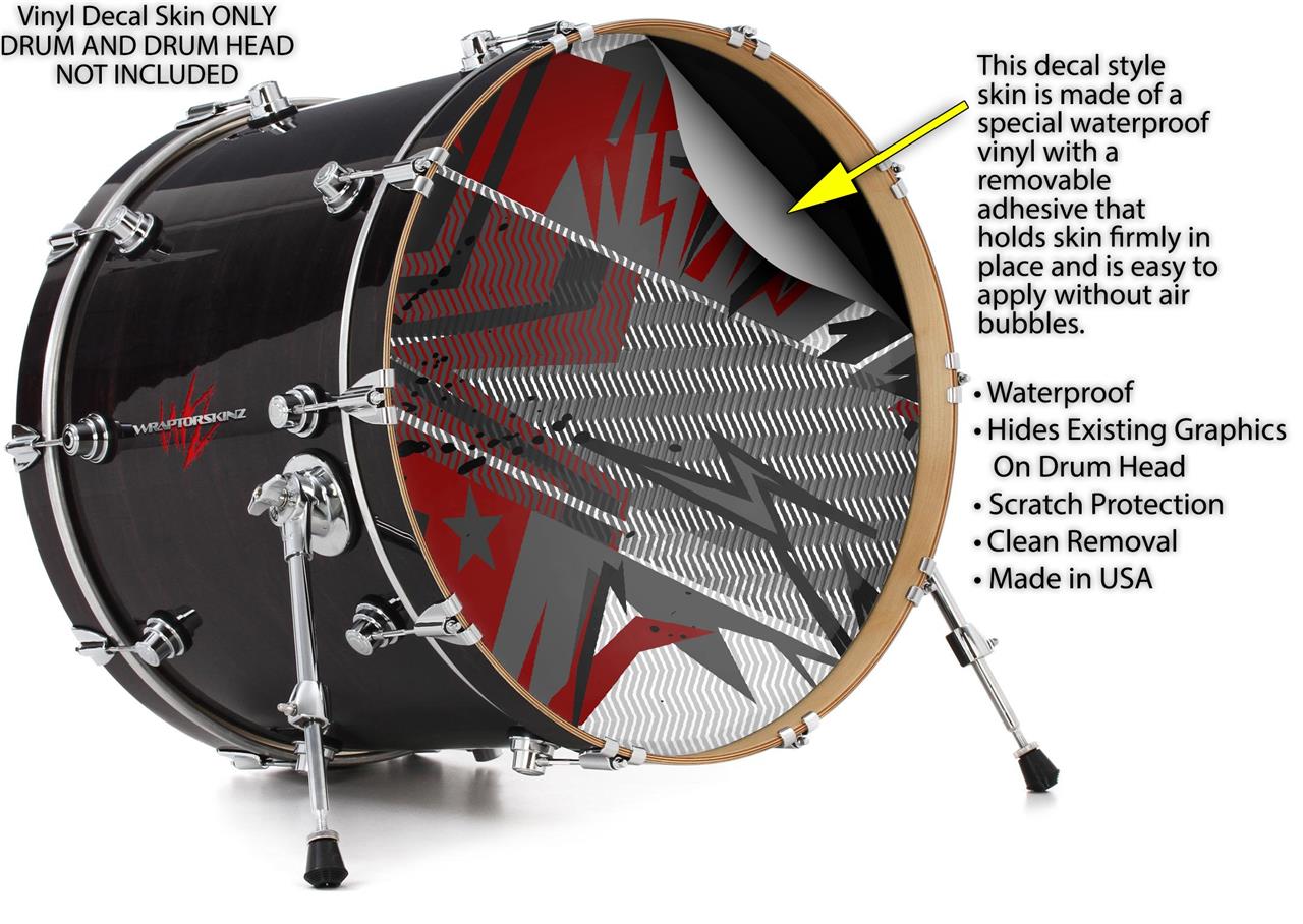 Custom Bass Drum Decal 20 Inch Removable