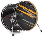 Vinyl Decal Skin Wrap for 20" Bass Kick Drum Head Baja 0014 Orange - DRUM HEAD NOT INCLUDED