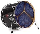 Vinyl Decal Skin Wrap for 20" Bass Kick Drum Head Linear Cosmos Blue - DRUM HEAD NOT INCLUDED