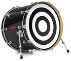 Vinyl Decal Skin Wrap for 20" Bass Kick Drum Head Bullseye Black and White - DRUM HEAD NOT INCLUDED