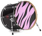 Decal Skin works with most 24" Bass Kick Drum Heads Zebra Skin Pink - DRUM HEAD NOT INCLUDED