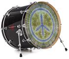 Decal Skin works with most 24" Bass Kick Drum Heads Tie Dye Peace Sign 102 - DRUM HEAD NOT INCLUDED