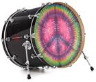 Decal Skin works with most 24" Bass Kick Drum Heads Tie Dye Peace Sign 103 - DRUM HEAD NOT INCLUDED