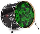 Decal Skin works with most 24" Bass Kick Drum Heads St Patricks Clover Confetti - DRUM HEAD NOT INCLUDED
