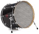 Decal Skin works with most 24" Bass Kick Drum Heads Diamond Plate Metal 02 - DRUM HEAD NOT INCLUDED