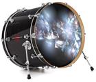 Decal Skin works with most 24" Bass Kick Drum Heads Coral Tesseract - DRUM HEAD NOT INCLUDED