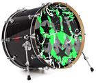 Decal Skin works with most 24" Bass Kick Drum Heads SceneKid Green - DRUM HEAD NOT INCLUDED