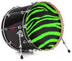 Decal Skin works with most 24" Bass Kick Drum Heads Zebra Green - DRUM HEAD NOT INCLUDED