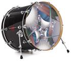 Decal Skin works with most 24" Bass Kick Drum Heads Construction - DRUM HEAD NOT INCLUDED