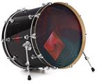 Decal Skin works with most 24" Bass Kick Drum Heads Diamond - DRUM HEAD NOT INCLUDED