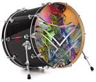 Decal Skin works with most 24" Bass Kick Drum Heads Atomic Love - DRUM HEAD NOT INCLUDED