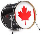 Decal Skin works with most 24" Bass Kick Drum Heads Canadian Canada Flag - DRUM HEAD NOT INCLUDED
