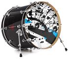 Decal Skin works with most 24" Bass Kick Drum Heads Baja 0018 Blue Medium - DRUM HEAD NOT INCLUDED