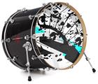 Decal Skin works with most 24" Bass Kick Drum Heads Baja 0018 Neon Teal - DRUM HEAD NOT INCLUDED