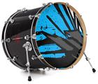 Decal Skin works with most 24" Bass Kick Drum Heads Baja 0040 Blue Medium - DRUM HEAD NOT INCLUDED