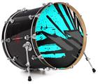 Decal Skin works with most 24" Bass Kick Drum Heads Baja 0040 Neon Teal - DRUM HEAD NOT INCLUDED