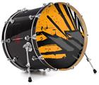 Decal Skin works with most 24" Bass Kick Drum Heads Baja 0040 Orange - DRUM HEAD NOT INCLUDED