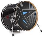 Decal Skin works with most 24" Bass Kick Drum Heads Baja 0023 Blue Medium - DRUM HEAD NOT INCLUDED
