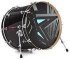 Decal Skin works with most 24" Bass Kick Drum Heads Baja 0023 Neon Teal - DRUM HEAD NOT INCLUDED