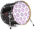Decal Skin works with most 24" Bass Kick Drum Heads Purple Lips - DRUM HEAD NOT INCLUDED