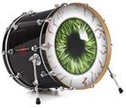 Decal Skin works with most 24" Bass Kick Drum Heads Eyeball Green - DRUM HEAD NOT INCLUDED