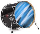 Decal Skin works with most 24" Bass Kick Drum Heads Paint Blend Blue - DRUM HEAD NOT INCLUDED