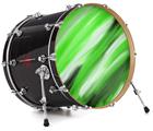 Decal Skin works with most 24" Bass Kick Drum Heads Paint Blend Green - DRUM HEAD NOT INCLUDED