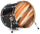 Decal Skin works with most 24" Bass Kick Drum Heads Paint Blend Orange - DRUM HEAD NOT INCLUDED