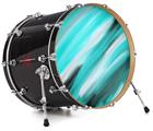 Decal Skin works with most 24" Bass Kick Drum Heads Paint Blend Teal - DRUM HEAD NOT INCLUDED